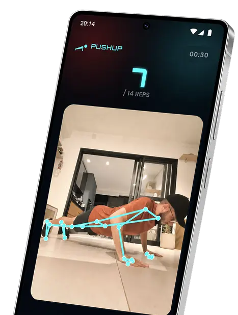 Contador de repetições por IA no app